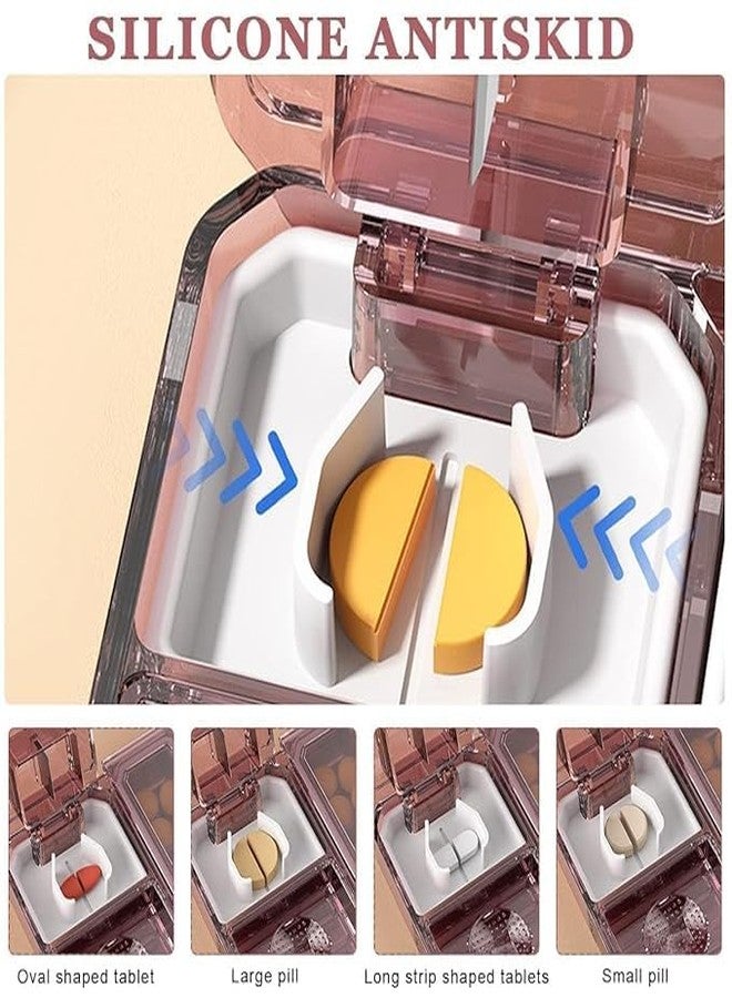 BLISS START Pill Cutter, Pill Splitter, Portable Multi Function Pill Crusher Cutters with Pill Storage Box, for Cutting Small or Large Vitamins Medicine - Daily Medication Travel Essentials (1Pcs). - Image 3